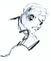 Sketch of John Russell by Yadley Day