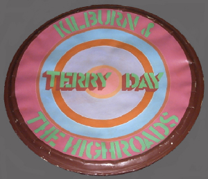 Kilburn & the Highroads Bass Drum Skin Painted by Ian Dury